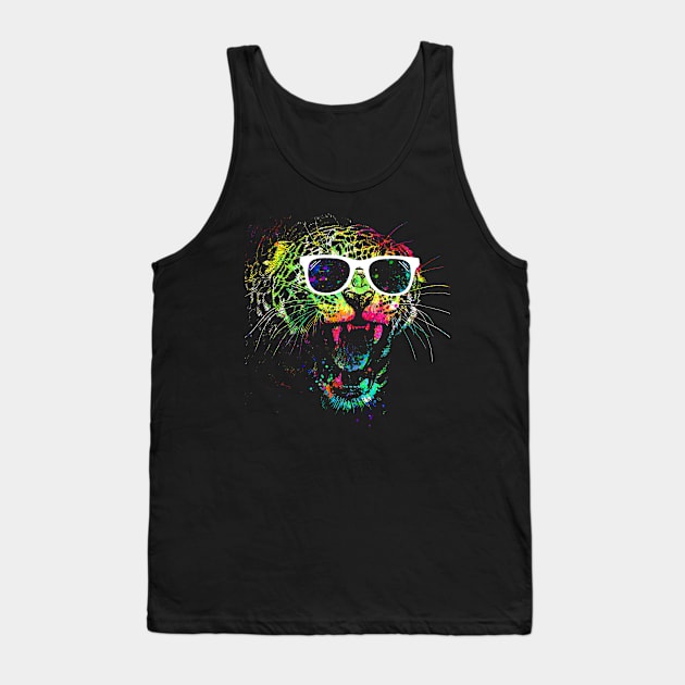 Technicolor Jaguar Tank Top by clingcling